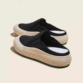 Удобные женские тапочки на танкетке с воздушной сеткой и кружевом, брендовые дышащие летние женские повседневные туфли на танкетке с платформой 35