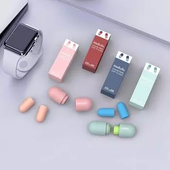 Удобные звукоизоляционные противошумные беруши для сна фильтр от храпа губчатые беруши шумоподавление зелёный