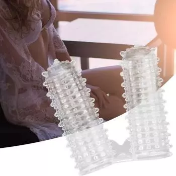 Удобный эластичный мягкий клей с рукавом для пальцев, способствующий кульминации, защита влагалища для женщин