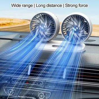 Удобный автомобильный охлаждающий вентилятор с 10 лезвиями, регулируемое тепловыделение чёрный