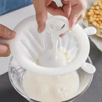 Удобный бинауральный дизайн, фильтр для остатка, вспомогательный стержень, эффективный дуршлаг для соевого молока для кухонного сетчатого фильтра C