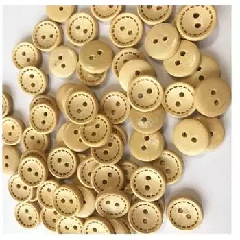 Удобный Burlywood Rounded Durable Woodiness Handmade Crafts Button Cute Practical 1.5cm