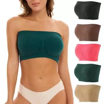 Удобный бюстгальтер-невидимка со сборками и эластичным пуловером 3XL чёрный