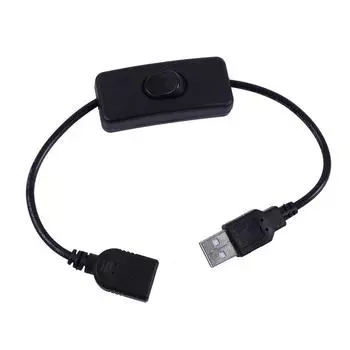 Удобный черный USB-кабель для выключателя, небольшого размера и высокой стабильности. Идеально подходит для выключателей на прилавках и шкафах. чёрный