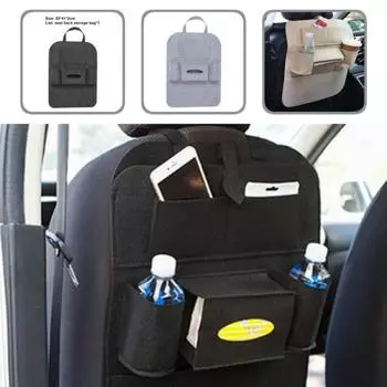 Удобный держатель для хранения на заднем сиденье. Износостойкий превосходный многофункциональный органайзер для заднего сиденья из фетра.