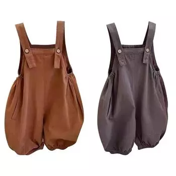 Удобный детский комбинезон со штанами и подтяжками 110