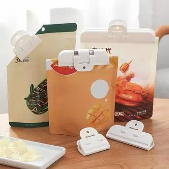 Удобный дизайн с подвесным отверстием для хранения пищевых продуктов, размеры S/M/L, универсальные уплотнительные зажимы для пластиковых пакетов, кухонные аксессуары, зажимы для уплотнения пищевых продуктов L