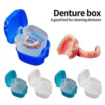 Удобный дизайн стока коробки для хранения протезов отсутствие хранения запаха темно-синий