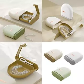 Удобный для путешествий прозрачный держатель для элайнеров гигиенический футляр для хранения фиксаторов прочные материалы ABS органайзеры для брекетов контейнер белый