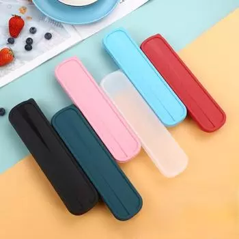 Удобный для путешествий пылезащитный ящик для хранения столовых приборов – простая в использовании коллекция для принадлежностей для дома и отдыха на природе розовый