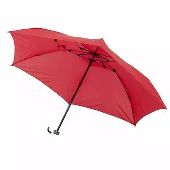 Удобный для складывания из углеродного перелома тефлоновый красный дорожный, сверхлегкий зонт, 60 см, 140 г, простой, с покрытием, красный