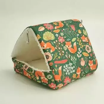 Удобный домик для хомяка, теплый коврик, кровать для сна маленького животного, мягкое гнездо для морской свинки, мини-клетка для кролика, коврик для белки авокадо