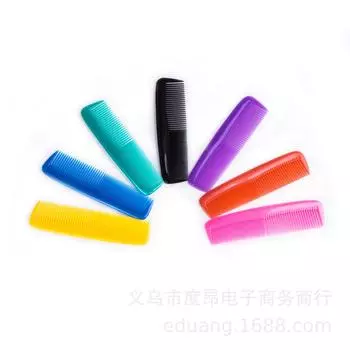 Удобный дорожный размер для ухода на ходу - 6 шт. блестящих расчесок с мелкими и широкими зубьями для женщин и девочек чёрный