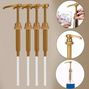 Удобный дозатор для резки без капель, насос для сока, дозатор, насос для бутылок, кухонные принадлежности, пресс для сиропа шербета жёлтый