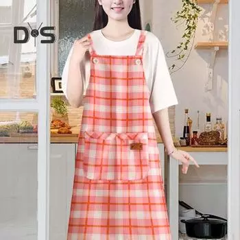 Удобный фартук для приготовления пищи, водонепроницаемый удобный женский многоразовый фартук для уборки дома шеф-повара розовый