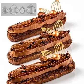 Удобный гибкий инструмент для выпечки без запаха, кружевной коврик с цветком каштана для кухонной кружевной формы B