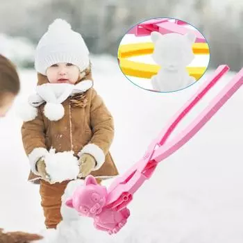 Удобный гладкий край однотонный инструмент для изготовления снежков хорошая прочность зажим для использования на открытом воздухе L зелёный