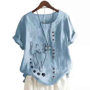 Удобный и шикарный женский повседневный топ в 11 цветовых вариантах с акцентами на пуговицах S озеро синий