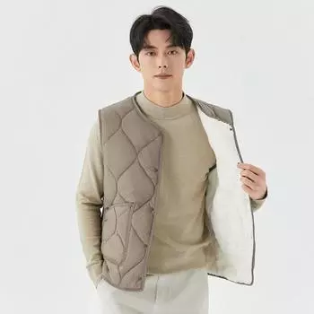 Удобный и стильный, чтобы сохранить тепло, мужской, общий, мужской, осенне-зимний, легкий, с подкладкой, для отдыха, мужской, домашний, для пар, хлопковый жилет на пуговицах 2502 M