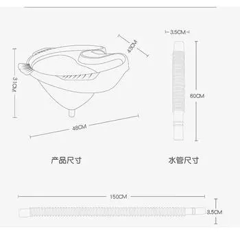 Удобный инструмент для мытья шампунем для беременных Портативная складная раковина со шлангом Легкое мытье волос серый