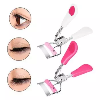 Удобный инструмент для завивки ресниц с супер широким углом изгиба, полезный подъемник в форме веера в форме персикового сердца с расческой