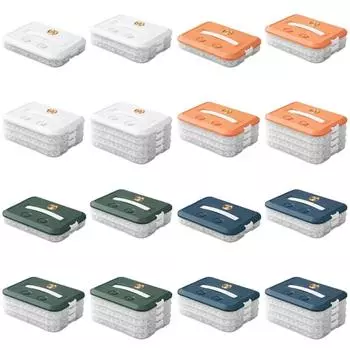 Удобный контейнер для заморозки 3-4-слойный лоток для пельменей Удобная морозильная коробка для удобного хранения Прямая поставка 1-tier зелёный