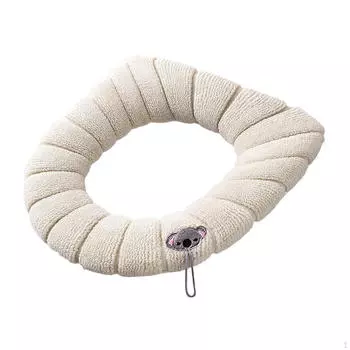 Удобный коврик для унитаза с ручкой-подъемником для общежитий и кафе бежевый