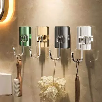 Удобный крючок из ПВХ, экономит место, нескользящие настенные крючки для спальни, ванной комнаты, подвесной органайзер, товары для дома, настенные вешалки для дома