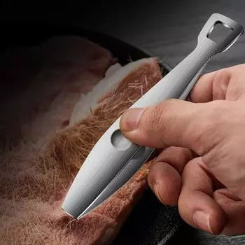 Удобный кухонный пинцет Многофункциональный пинцет для рыбы Инструменты для морепродуктов Зажим для свиной шерсти Кухня серебряный