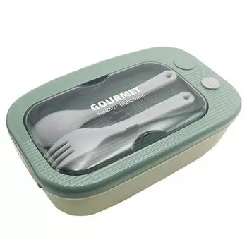 Удобный, легко чистится, классифицирует хранение, легкий офисный работник, 2 сетки, ящик для хранения обедов со столовыми приборами, ланч-бокс для ежедневного использования зелёный