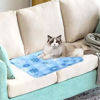 Удобный летний ледяной коврик, охлаждающий коврик для домашних животных, коврик для сна для собак и кошек, прохладный ледяной шелк, влагостойкий матрас, подушка