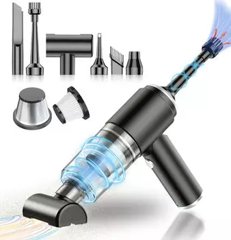 Удобный многофункциональный мини-пылесос для автомобиля, сильное всасывание, небольшие удары, популярный удобный пылесос, длинный, поставляется с инструкцией на японском языке серебряный