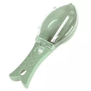 Удобный очиститель для удаления рыбной чешуи, очиститель для рыбной чешуи, скребок в форме рыбы с контейнером для хранения для домашней кухни белый