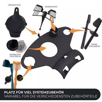 Удобный органайзер для кухонного комбайна, устойчивый к царапинам держатель кухонных аксессуаров для кухонного комбайна для Thermomix TM5 TM6 чёрный