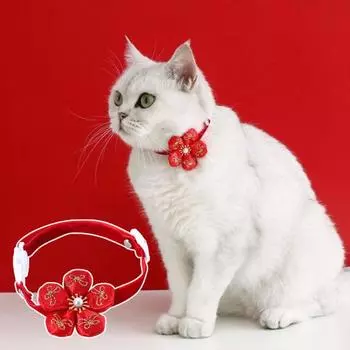 Удобный ошейник для домашних животных, изысканная работа, модное новогоднее ожерелье 1 S