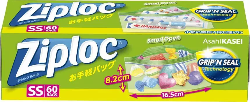 Удобный пакет Ziploc SS прозрачный 60 шт.
