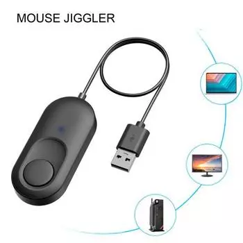Удобный переключатель включения-выключения мыши Jiggler, анти-сон чёрный