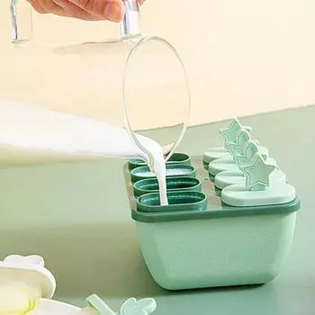 Удобный пищевой класс DIY Легкий 8 сеток для приготовления мороженого Кухонные принадлежности Форма для мороженого синий