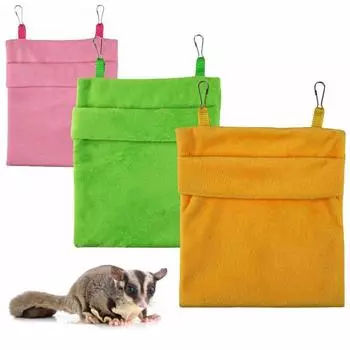 Удобный плюшевый спальный мешок для хомяка, устойчивый к царапинам гамак для домашних животных, принадлежности для мелких животных жёлтый