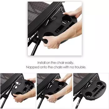 Удобный поднос для стаканов, поднос для стаканов, подставка для стаканов, поднос для кемпинга, подставка для стаканов на пляжном стуле, идеально подходит для уличных стульев S