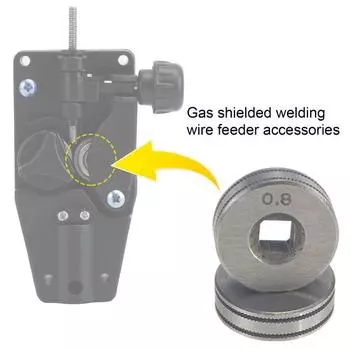 Удобный ролик подачи проволоки Гладкая поверхность Металл Компактный прочный ролик подачи проволоки Бытовое колесо