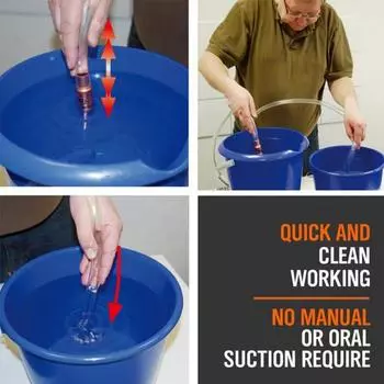 Удобный самоходный ПВХ сифон, медная заливная труба с головкой, автомобильные принадлежности 1.8M