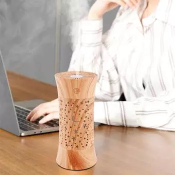 Удобный увлажнитель воздуха на 260 мл с интеллектуальным отключением питания, деревянный мини-USB компактный ароматический диффузор для дома