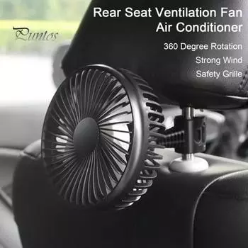 Удобный вентилятор для приборной панели с вращением на 360 градусов 12 В/24 В, освежитель воздуха для заднего сиденья через USB, вентилятор для вентиляции, принадлежности для автомобиля