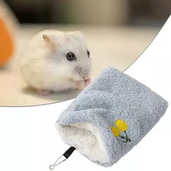 Удобный ветрозащитный мягкий спальный мешок для хомяка, клетка для домашних животных с легким доступом синий