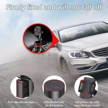 Удобный вращающийся съемный держатель для автомобильного телефона 2-в-1 Авто Бутылка Чашка Для Хранения стеллажных принадлежностей