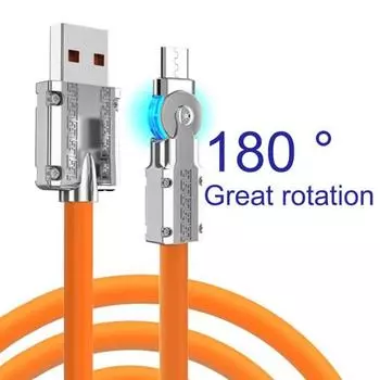 Удобный зарядный кабель длиной 1 м, стабильная выходная мощность зарядки, высокая мощность оранжевый