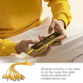 Удобный желтый USB-кабель для зарядки USB-кабель для одновременной зарядки Наслаждайтесь простотой подключения NOK-2,PSP-1,SAMS-1,