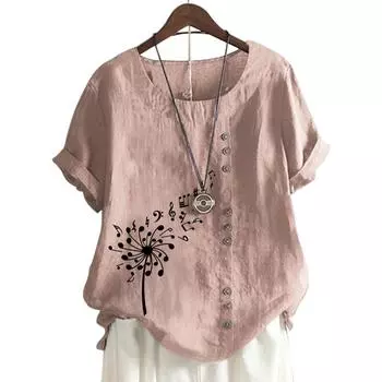 Удобный женский хлопковый топ с 11 вариантами цветов и принтом S кофейный