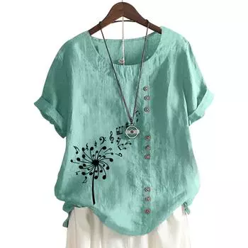 Удобный женский хлопковый топ с 11 вариантами цветов и принтом S кофейный